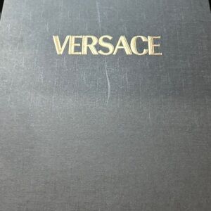 Versace Luxury Black Box with Gold Logo.  All Merchandise is authentic, pre-love